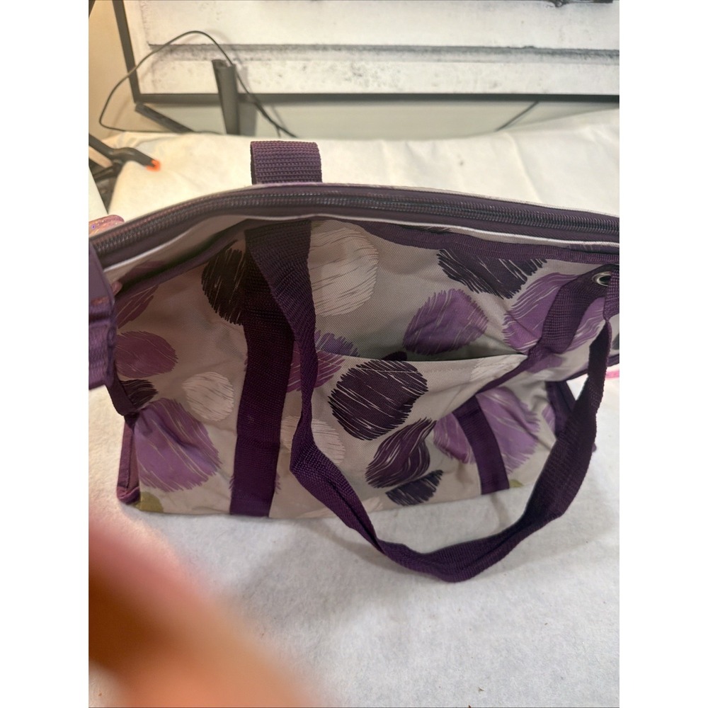Thirty One Tote All-Day Organizing "Sketchy Dot"  Zipper Top Bag New - Picture 6 of 11